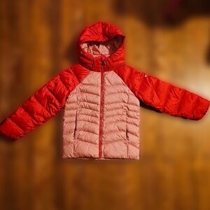 Kids Puffer Jacket - Red and Pink